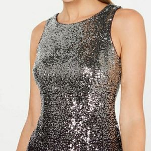 Calvin Klein Sequin Sheath Womens Dress
